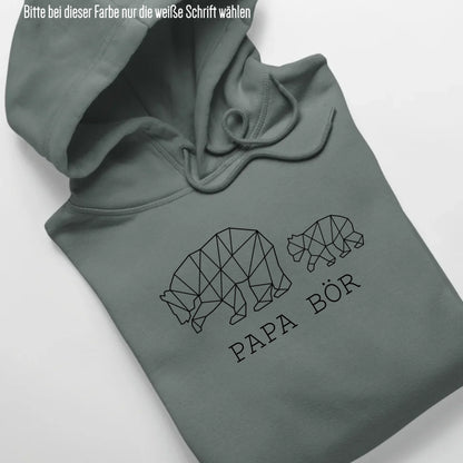 Papa Bör - Bio Unisex Hoodie *personalisierbar (1-4 Kinder ohne Namen)* Cruiser Hoodie 2.0 ST ST Green-Bay