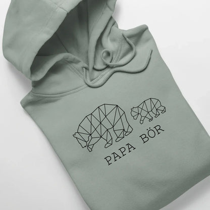 Papa Bör - Bio Unisex Hoodie *personalisierbar (1-4 Kinder ohne Namen)* Cruiser Hoodie 2.0 ST ST Aloe