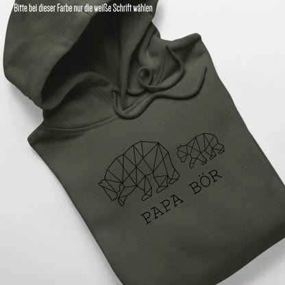 Papa Bör - Bio Unisex Hoodie *personalisierbar (1-4 Kinder ohne Namen)* Cruiser Hoodie 2.0 ST ST Khaki