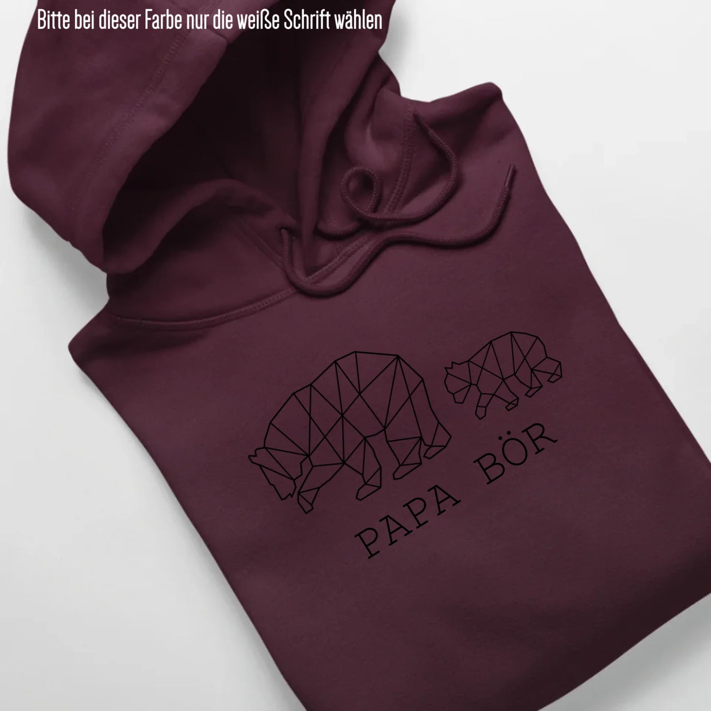 Papa Bör - Bio Unisex Hoodie *personalisierbar (1-4 Kinder ohne Namen)* Cruiser Hoodie 2.0 ST ST Burgundy