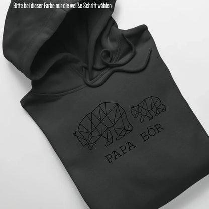 Papa Bör - Bio Unisex Hoodie *personalisierbar (1-4 Kinder ohne Namen)* Cruiser Hoodie 2.0 ST ST Black