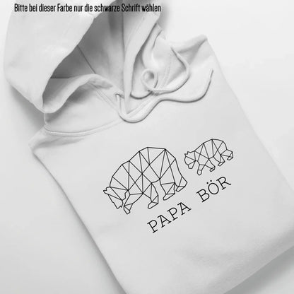 Papa Bör - Bio Unisex Hoodie *personalisierbar (1-4 Kinder ohne Namen)* Cruiser Hoodie 2.0 ST ST White