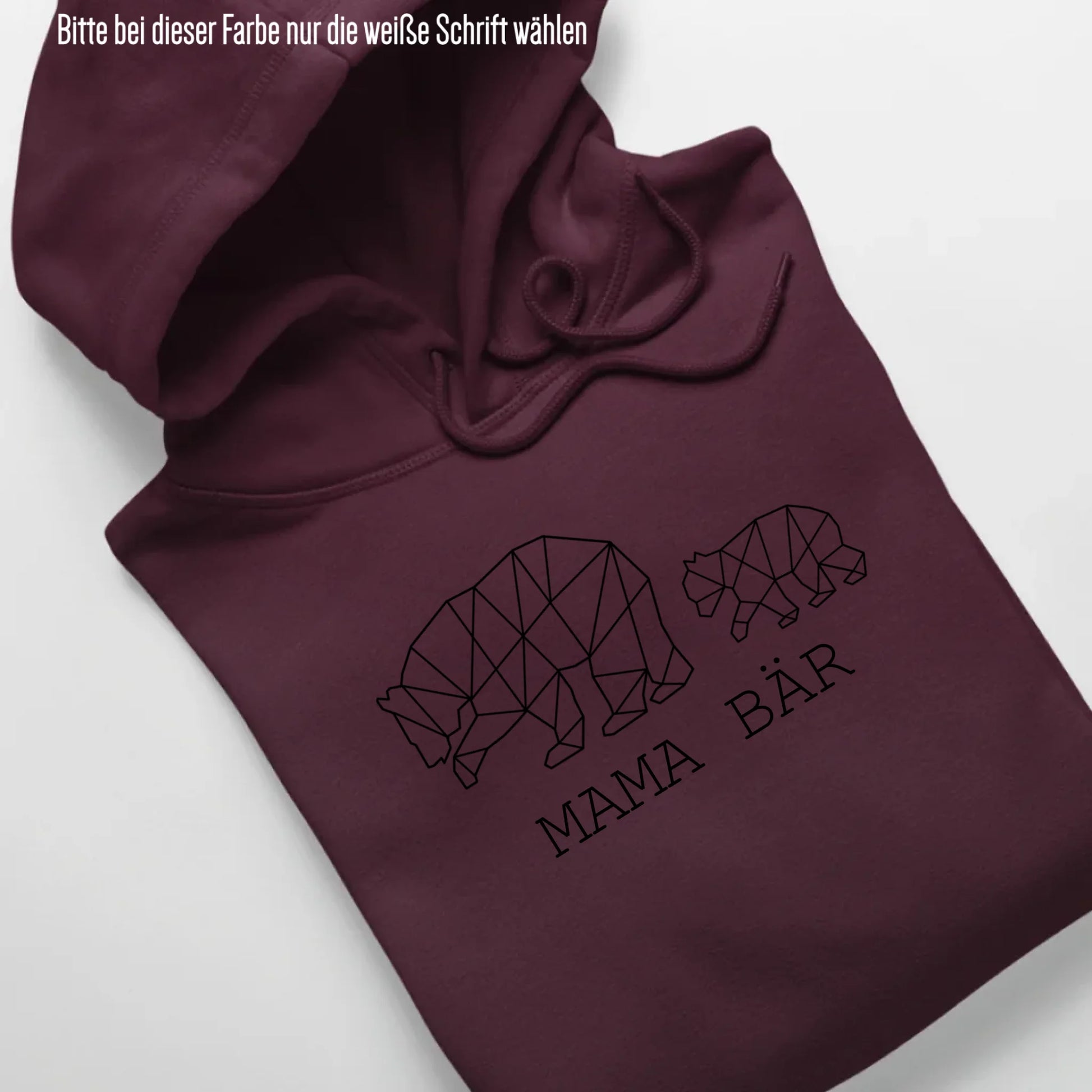 Mama Bär - Bio Unisex Hoodie *personalisierbar (1-4 Kinder ohne Namen)* Cruiser Hoodie 2.0 ST ST Burgundy