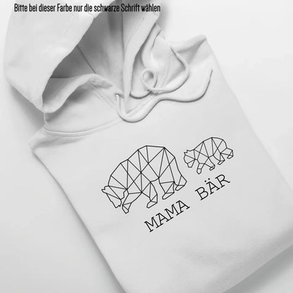 Mama Bär - Bio Unisex Hoodie *personalisierbar (1-4 Kinder ohne Namen)* Cruiser Hoodie 2.0 ST ST White
