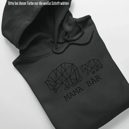 Mama Bär - Bio Unisex Hoodie *personalisierbar (1-4 Kinder ohne Namen)* Cruiser Hoodie 2.0 ST ST Black
