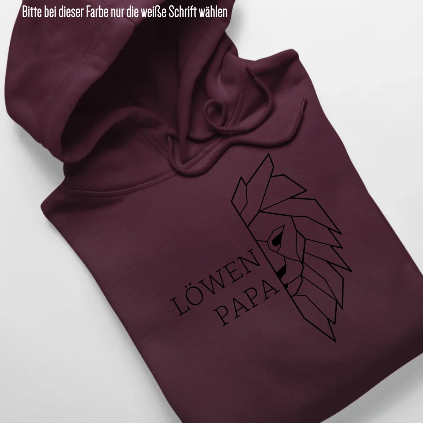 Löwen Papa - Bio Unisex Hoodie *personalisierbar (ohne Namen)* Cruiser Hoodie 2.0 ST ST Burgundy