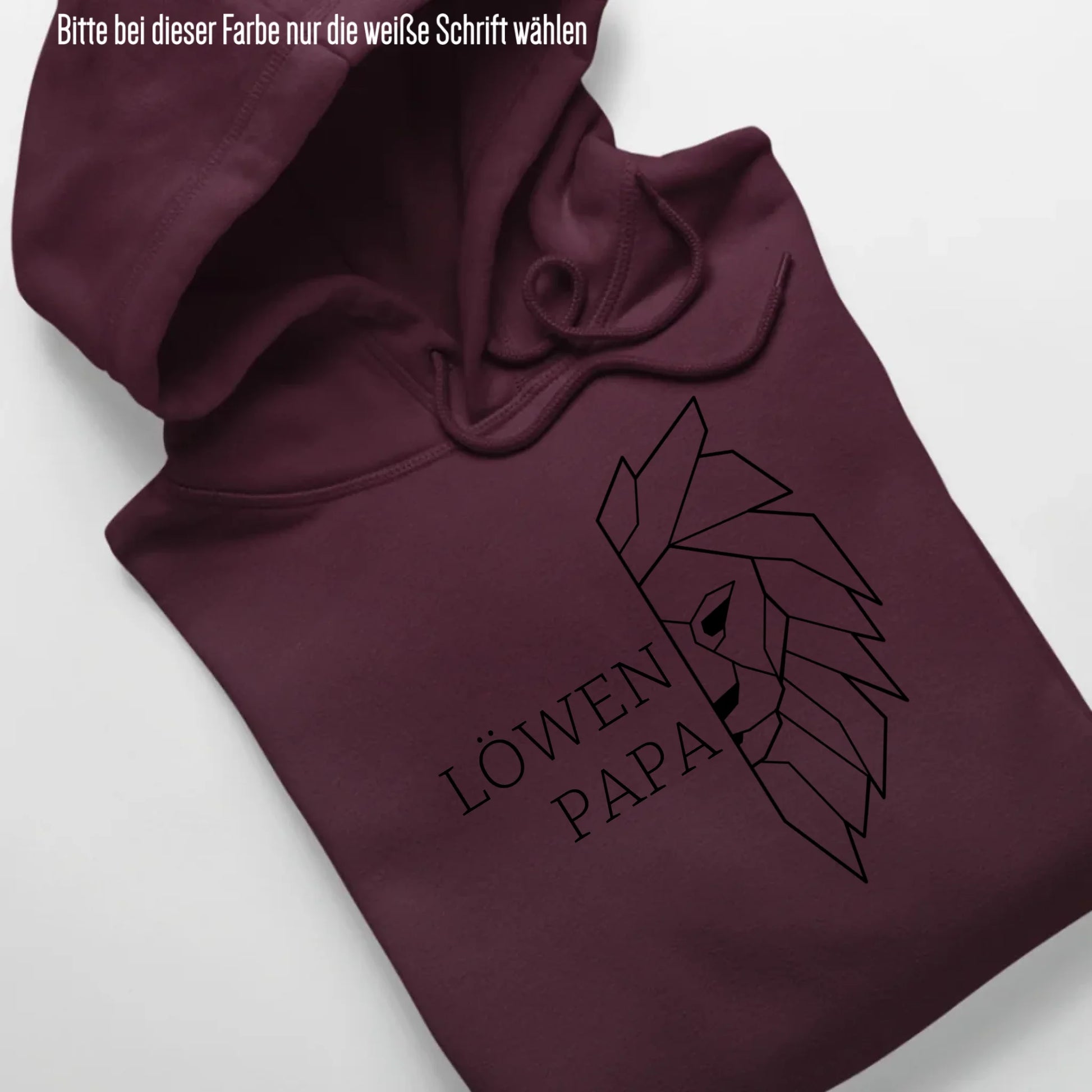 Löwen Papa - Bio Unisex Hoodie *personalisierbar (ohne Namen)* Cruiser Hoodie 2.0 ST ST Burgundy