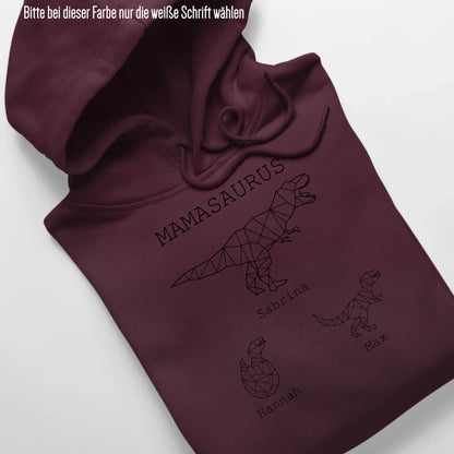 Mamasaurus - Bio Unisex Hoodie *personalisierbar (mit Namen)* Cruiser Hoodie 2.0 ST ST Burgundy