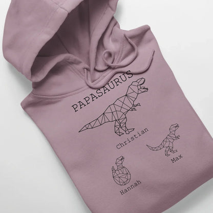 Papasaurus - Bio Unisex Hoodie *personalisierbar (mit Namen)* Cruiser Hoodie 2.0 ST ST Lilac-Dream