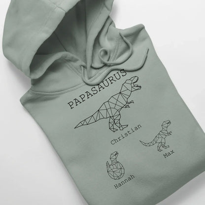 Papasaurus - Bio Unisex Hoodie *personalisierbar (mit Namen)* Cruiser Hoodie 2.0 ST ST Aloe