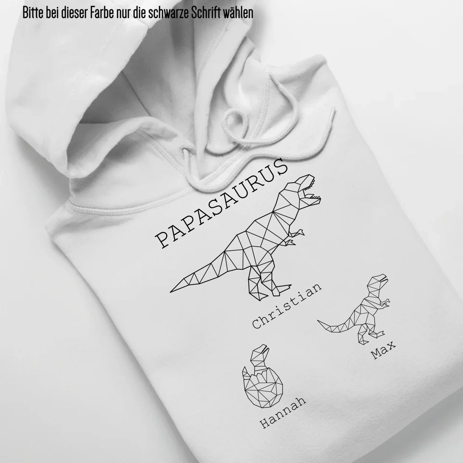 Papasaurus - Bio Unisex Hoodie *personalisierbar (mit Namen)* Cruiser Hoodie 2.0 ST ST White