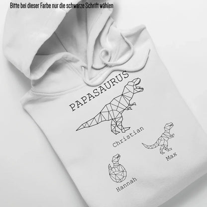 Papasaurus - Bio Unisex Hoodie *personalisierbar (mit Namen)* Cruiser Hoodie 2.0 ST ST White