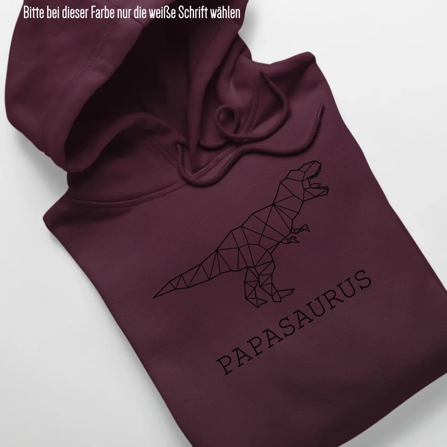 Papasaurus - Bio Unisex Hoodie *personalisierbar (ohne Namen)* Cruiser Hoodie 2.0 ST ST Burgundy