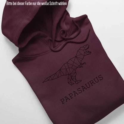 Papasaurus - Bio Unisex Hoodie *personalisierbar (ohne Namen)* Cruiser Hoodie 2.0 ST ST Burgundy