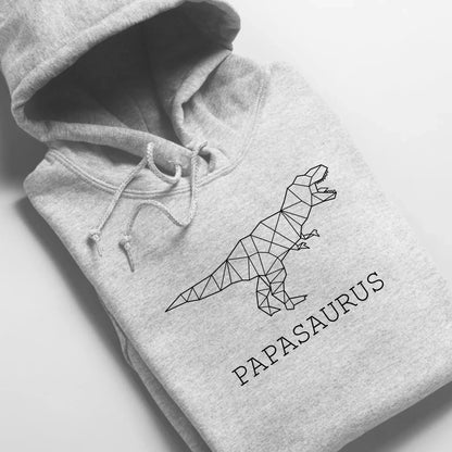Papasaurus - Bio Unisex Hoodie *personalisierbar (ohne Namen)* Cruiser Hoodie 2.0 ST ST Heather-Grey