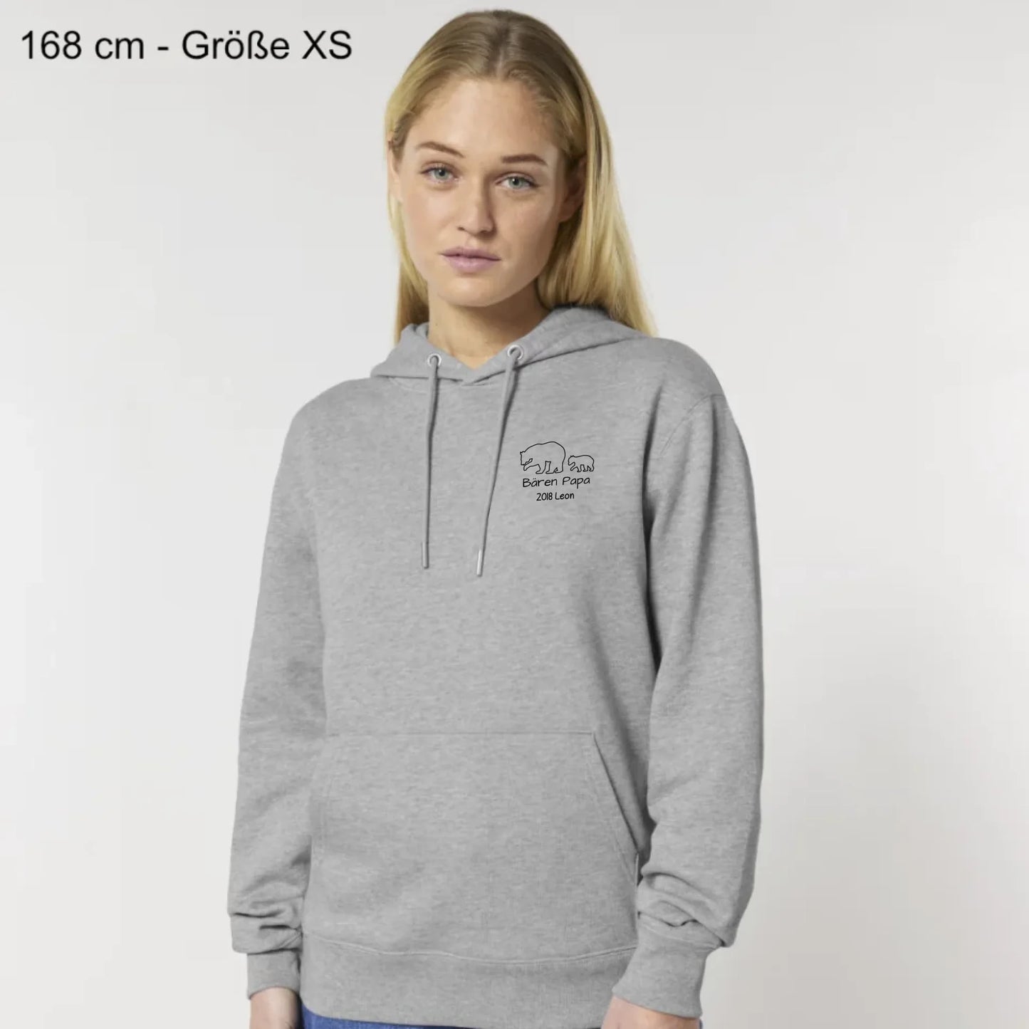 Bären Papa klein - Bio Unisex Hoodie *personalisierbar*