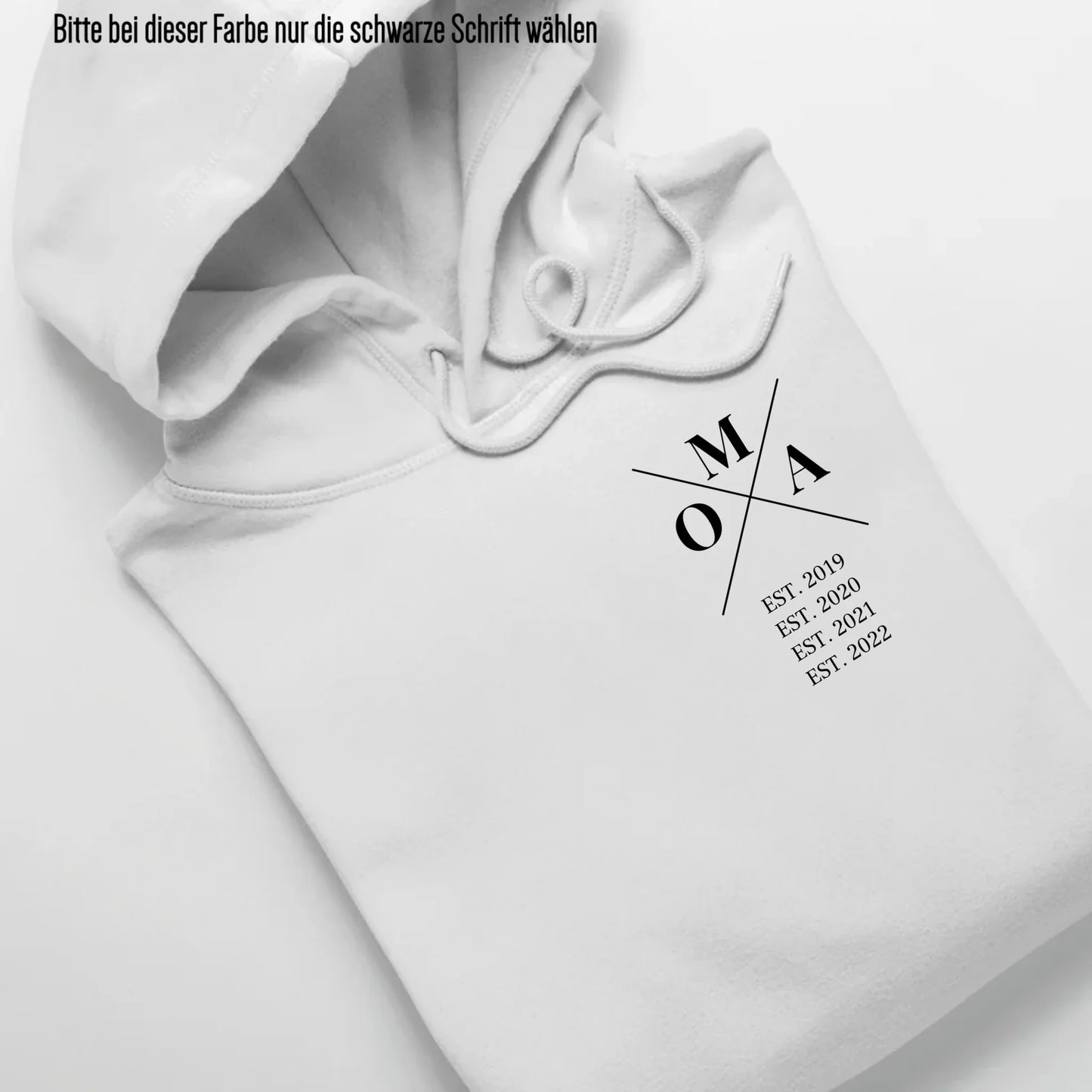 Oma Minimal - Bio Unisex Hoodie *personalisierbar* Cruiser Hoodie 2.0 ST ST White