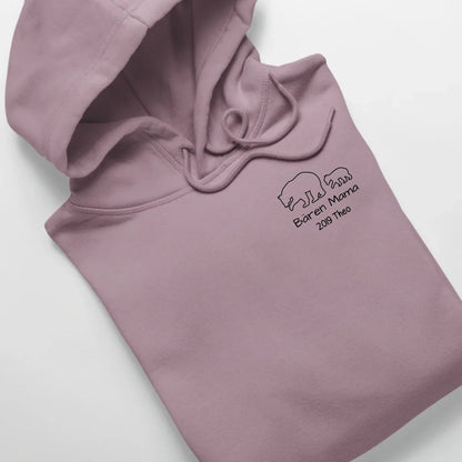 Bären Mama klein - Bio Unisex Hoodie *personalisierbar* Cruiser Hoodie 2.0 ST ST Lilac-Dream