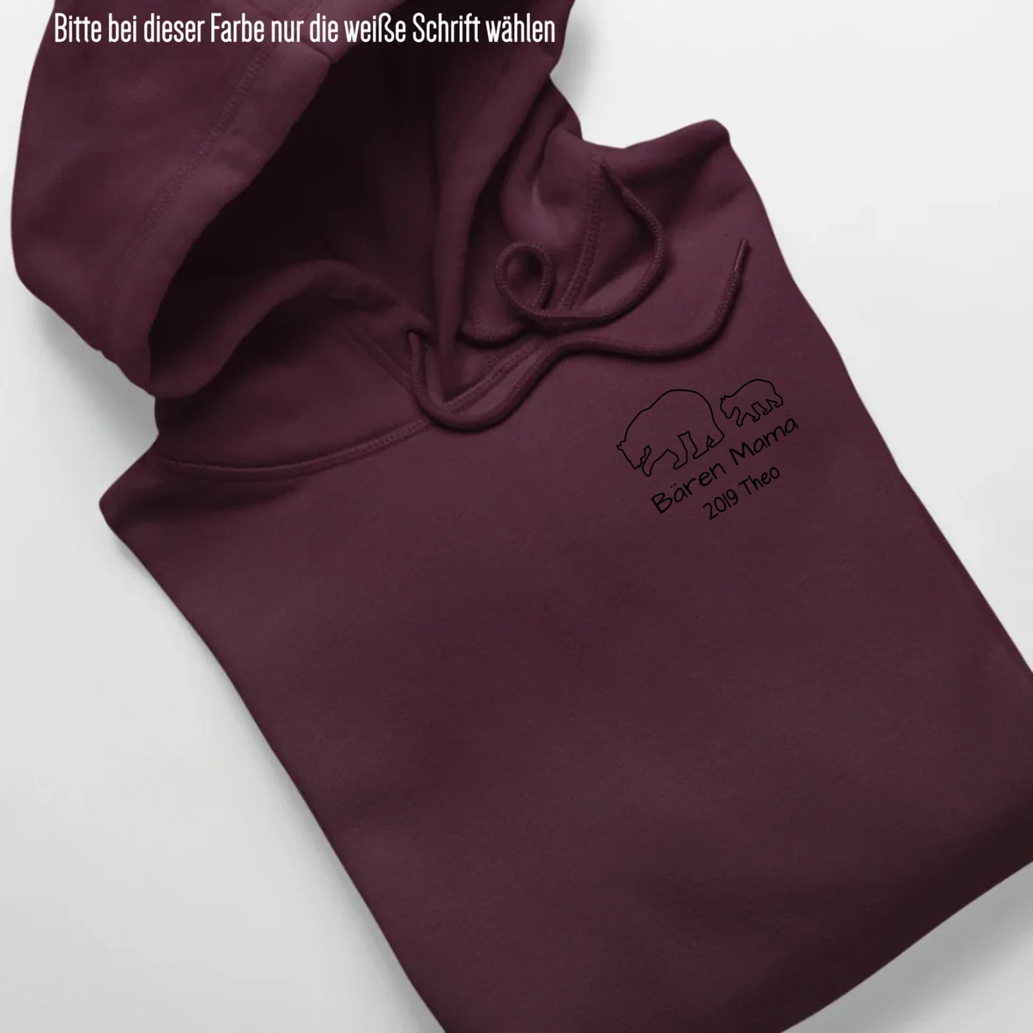 Bären Mama klein - Bio Unisex Hoodie *personalisierbar* Cruiser Hoodie 2.0 ST ST Burgundy