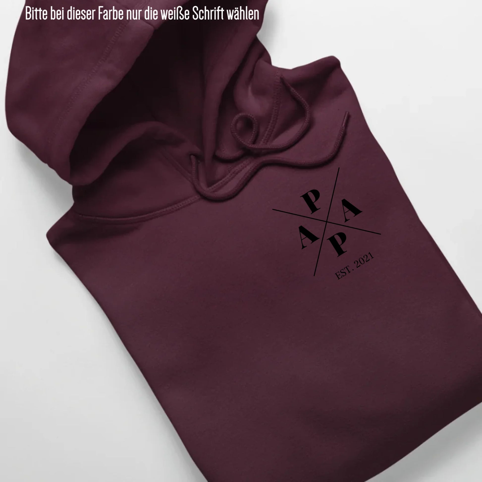 Papa Minimal + Symbole - Bio Unisex Hoodie *personalisierbar* Cruiser Hoodie 2.0 ST ST Burgundy