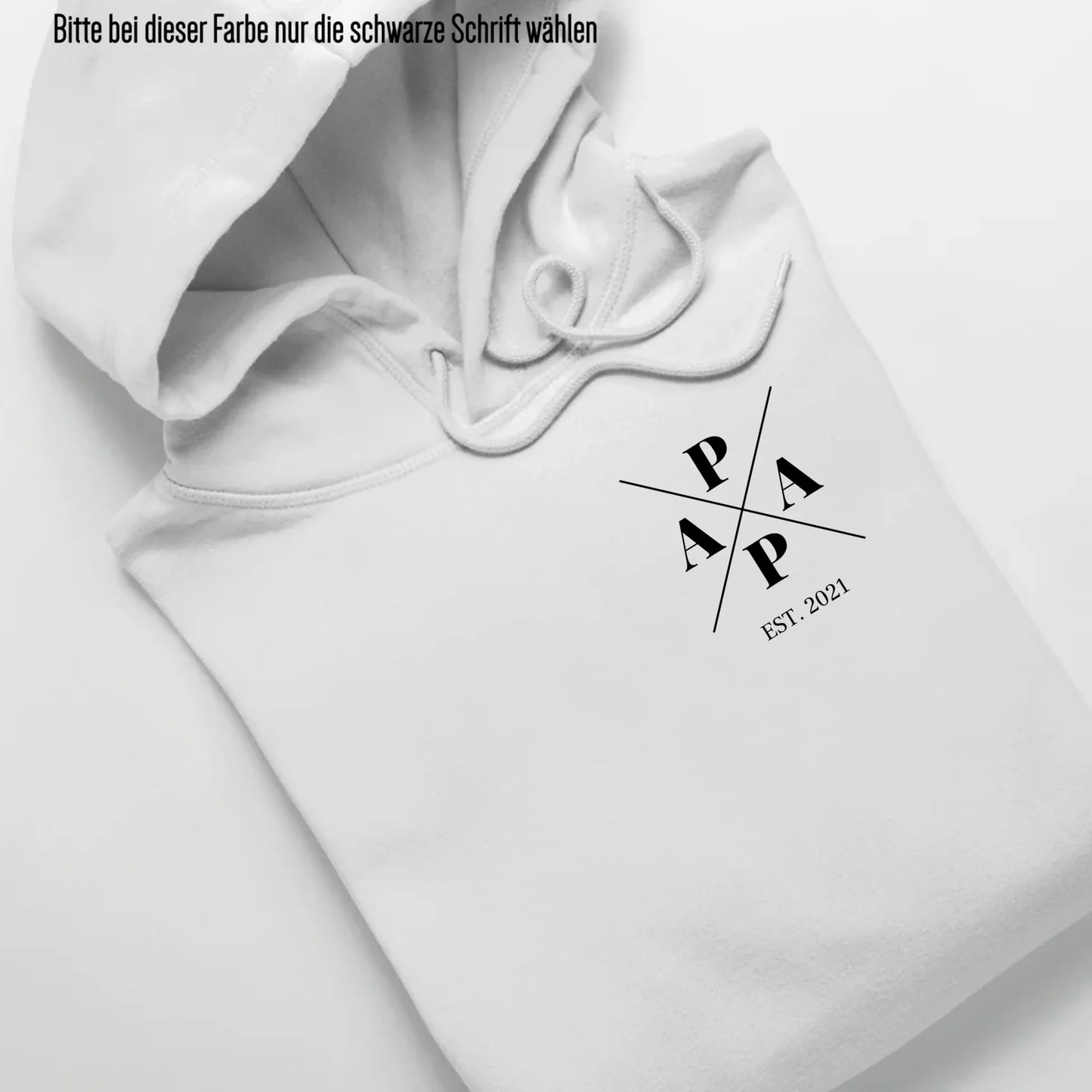 Papa Minimal + Symbole - Bio Unisex Hoodie *personalisierbar* Cruiser Hoodie 2.0 ST ST White
