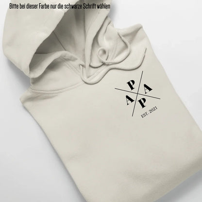 Papa Minimal + Symbole - Bio Unisex Hoodie *personalisierbar* Cruiser Hoodie 2.0 ST ST Natural-Raw