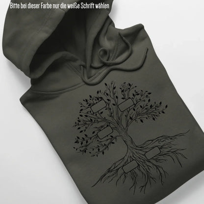 Family Tree - Bio Unisex Hoodie *personalisierbar* Cruiser Hoodie 2.0 ST ST Khaki