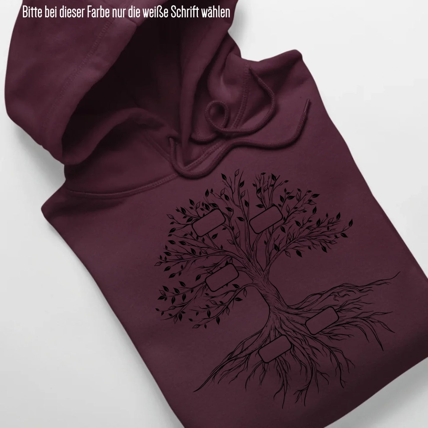 Family Tree - Bio Unisex Hoodie *personalisierbar* Cruiser Hoodie 2.0 ST ST Burgundy