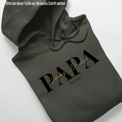 PAPA/MAMA + Kids - Bio Unisex Hoodie *personalisierbar* Cruiser Hoodie 2.0 ST ST Khaki