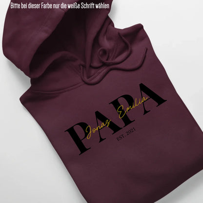 PAPA/MAMA + Kids - Bio Unisex Hoodie *personalisierbar* Cruiser Hoodie 2.0 ST ST Burgundy