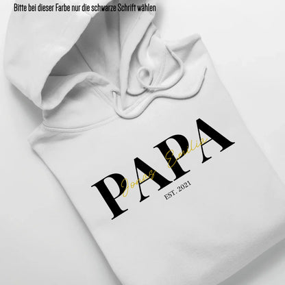PAPA/MAMA + Kids - Bio Unisex Hoodie *personalisierbar* Cruiser Hoodie 2.0 ST ST White