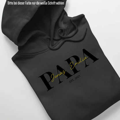 PAPA/MAMA + Kids - Bio Unisex Hoodie *personalisierbar* Cruiser Hoodie 2.0 ST ST Black