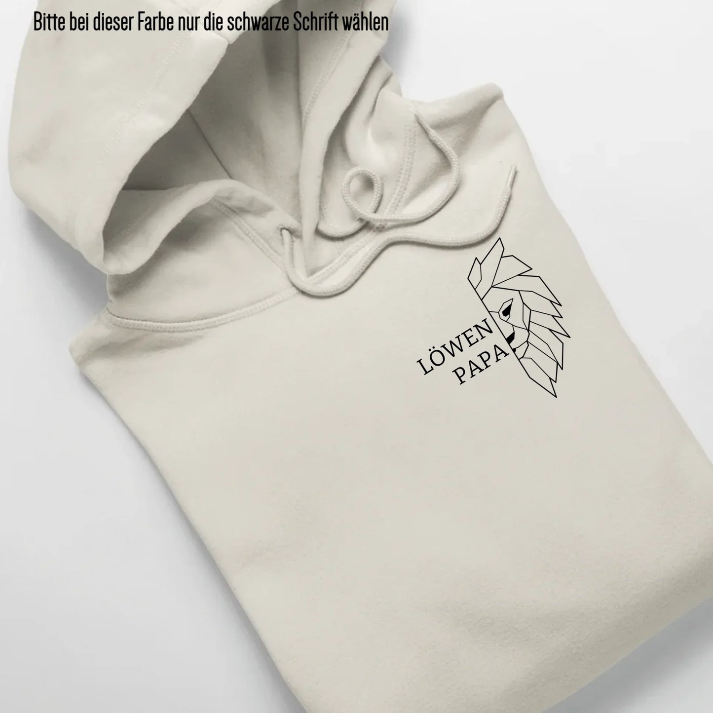 Löwen Papa Brusttasche - Bio Unisex Hoodie *personalisierbar (ohne Namen)* Cruiser Hoodie 2.0 ST ST Natural-Raw