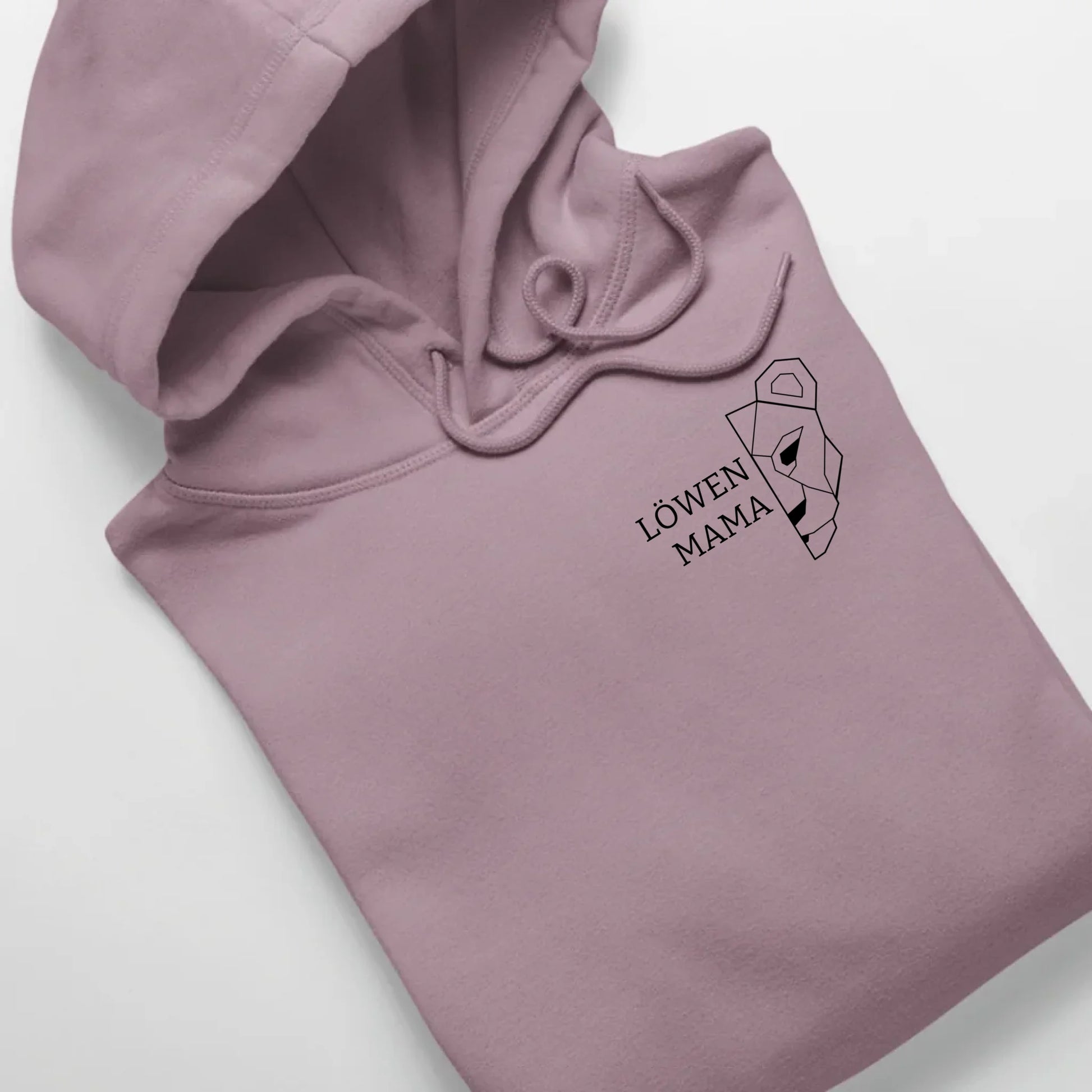 Löwen Mama Brusttasche - Bio Unisex Hoodie *personalisierbar (ohne Namen)* Cruiser Hoodie 2.0 ST ST Lilac-Dream