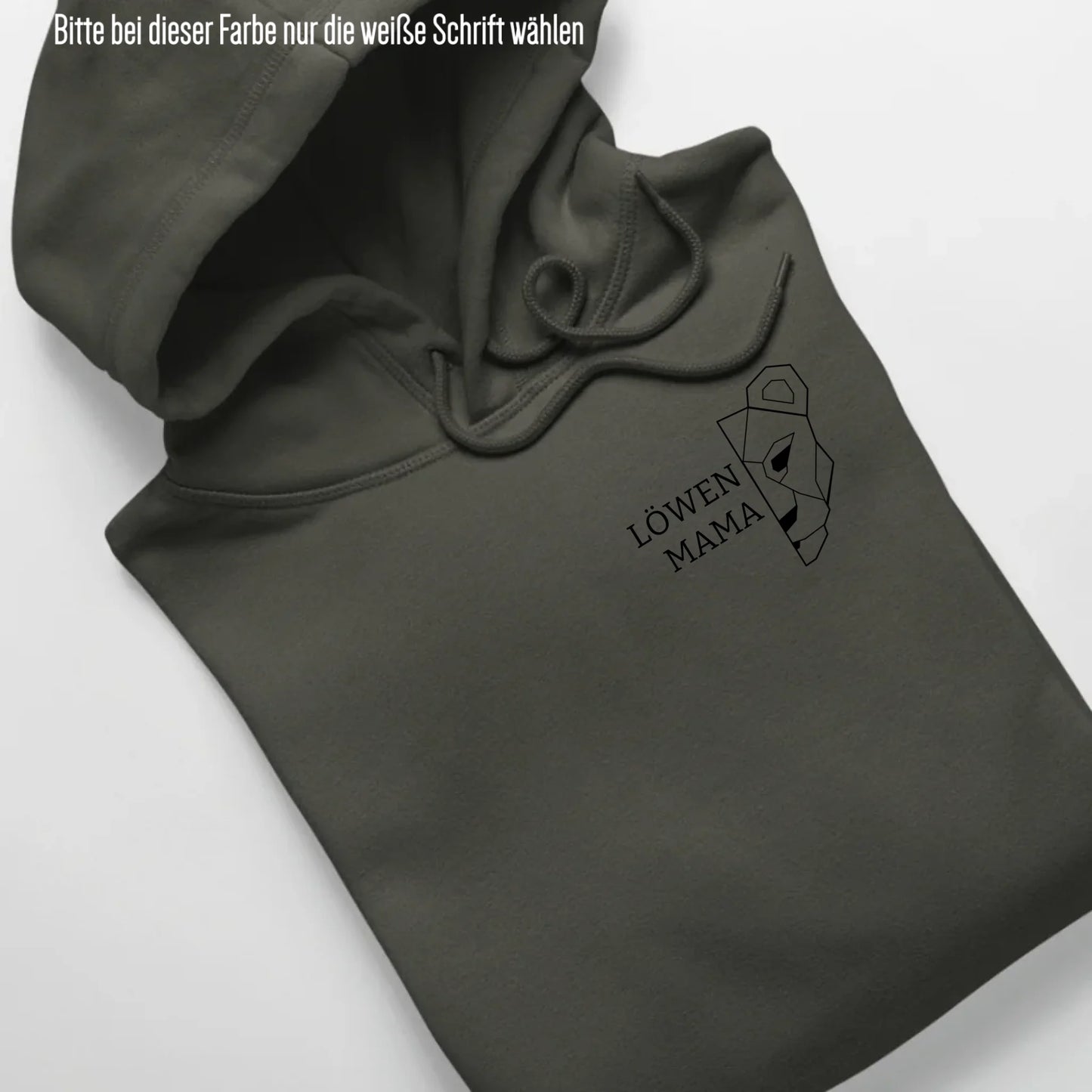 Löwen Mama Brusttasche - Bio Unisex Hoodie *personalisierbar (ohne Namen)* Cruiser Hoodie 2.0 ST ST Khaki