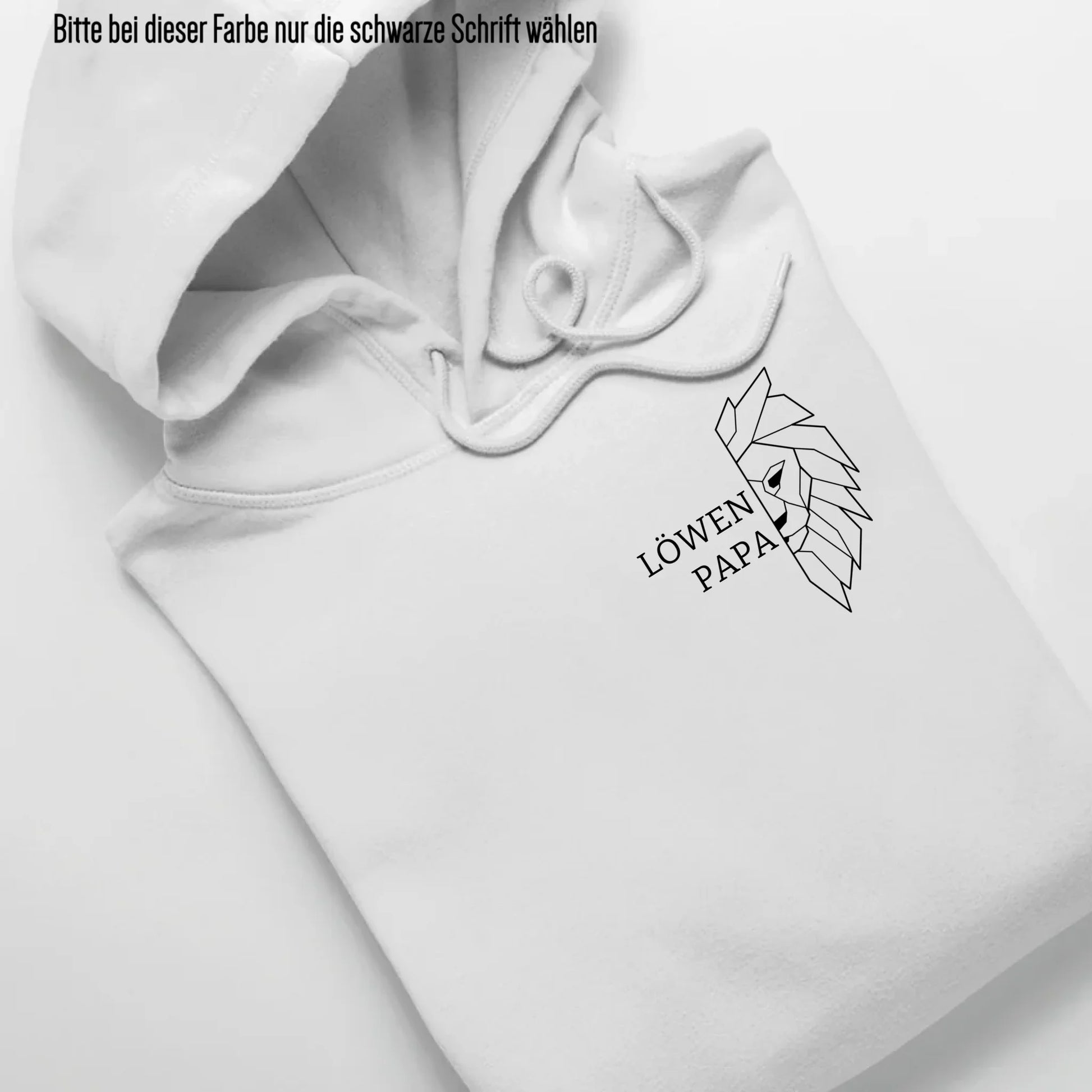 Löwen Papa Brusttasche - Bio Unisex Hoodie *personalisierbar (ohne Namen)* Cruiser Hoodie 2.0 ST ST White