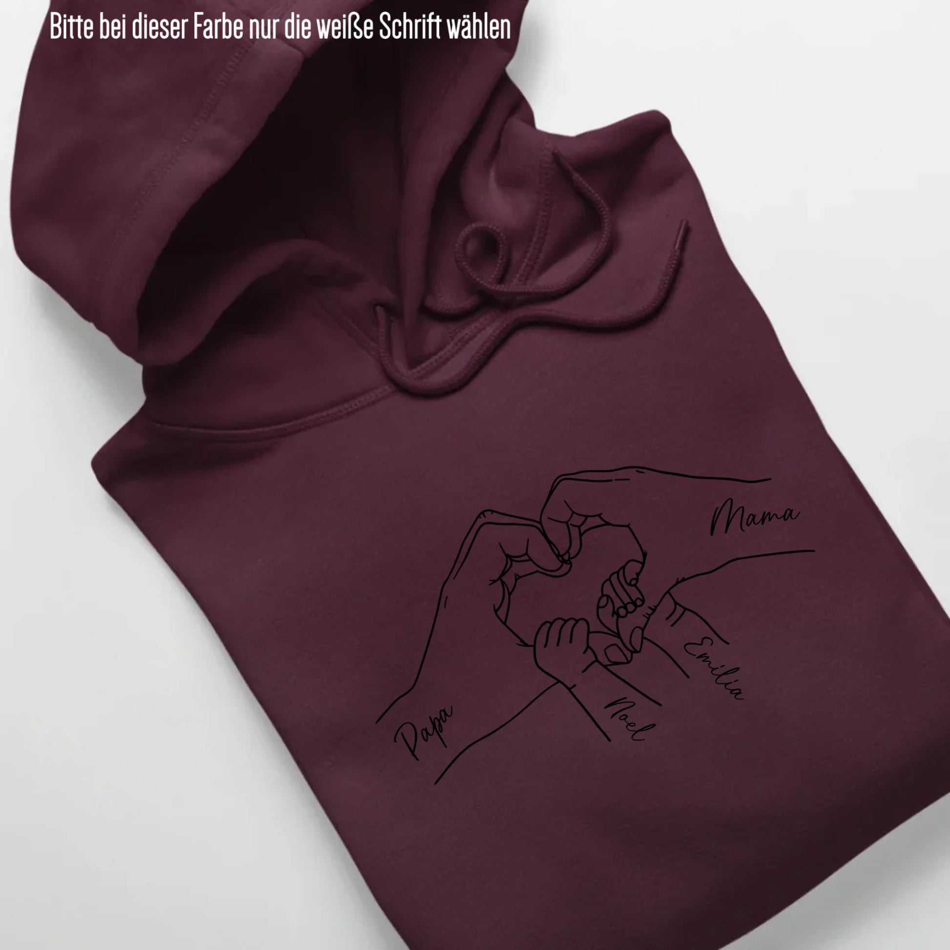 Family Love - Bio Unisex Hoodie *personalisierbar* Cruiser Hoodie 2.0 ST ST Burgundy