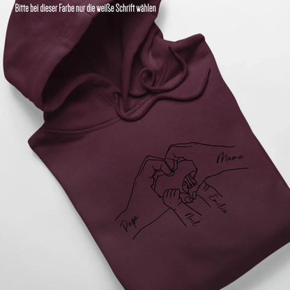 Family Love - Bio Unisex Hoodie *personalisierbar* Cruiser Hoodie 2.0 ST ST Burgundy