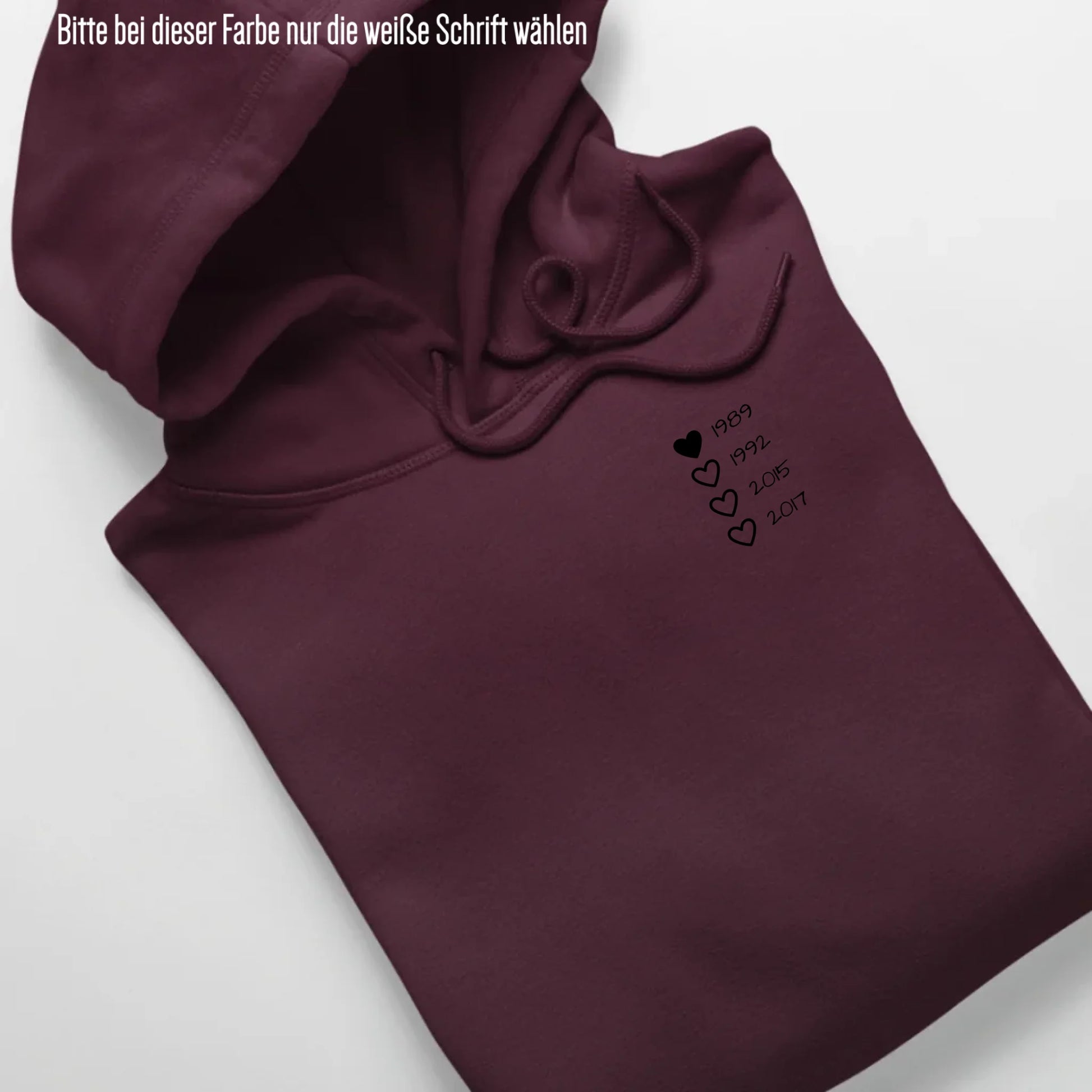 Family Hearts - Bio Unisex Hoodie *personalisierbar* Cruiser Hoodie 2.0 ST ST Burgundy