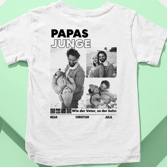 Papas/Mamas Junge/Mädchen - Bio Kinder Shirt *personalisierbar mit Foto*