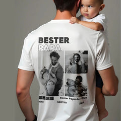 Bester Papa - Bio Herren Shirt *personalisierbar mit Fotos*