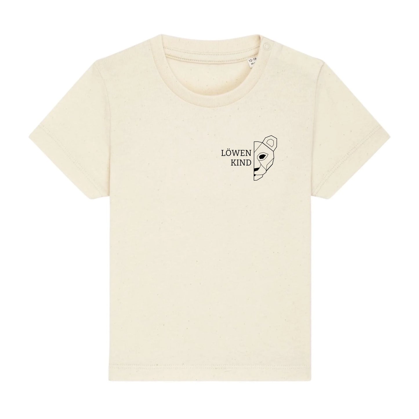 Löwen Baby Brusttasche - Bio Baby Shirt *personalisierbar (ohne Namen)* Baby Creator T-Shirt ST ST NEU Natural-Raw