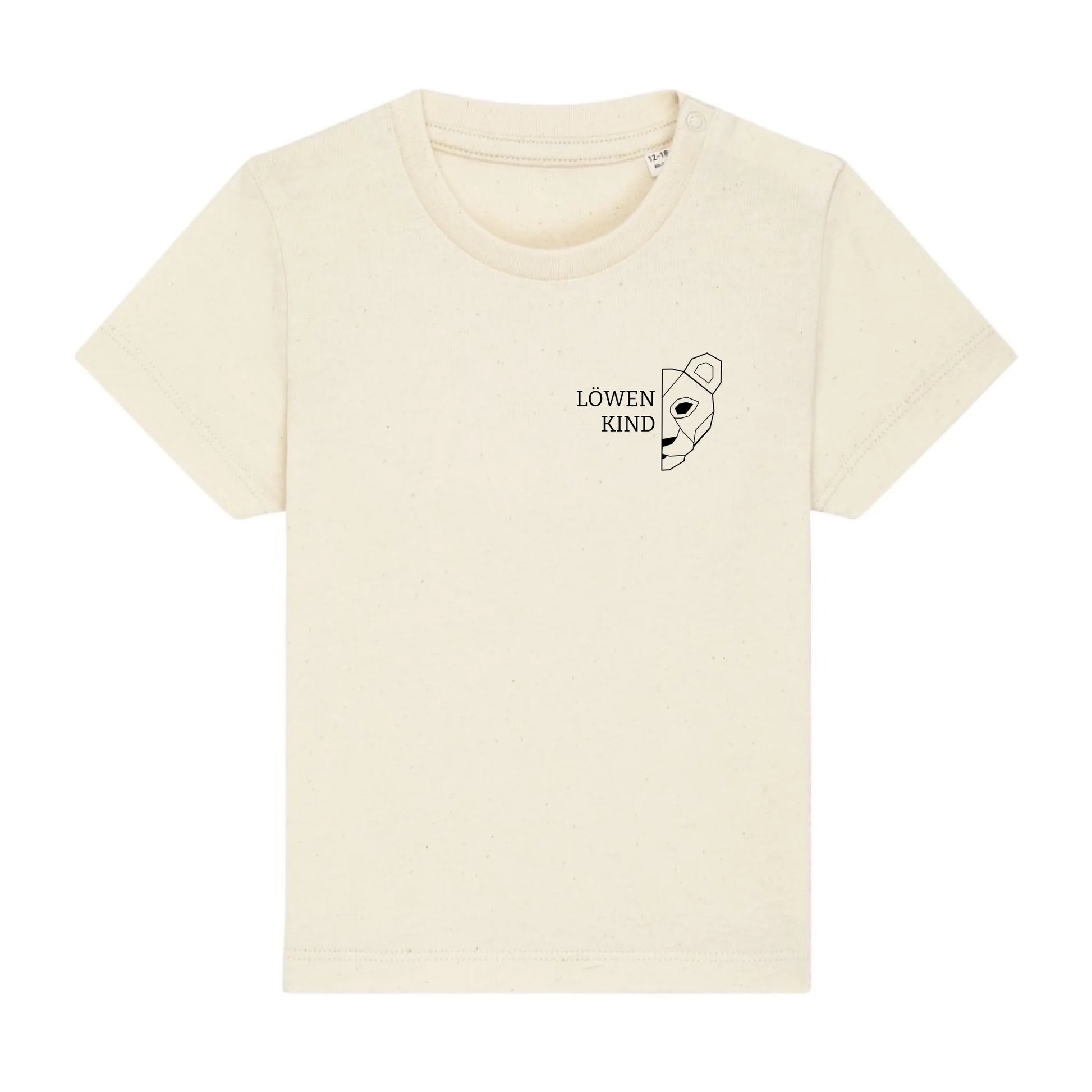 Löwen Baby Brusttasche - Bio Baby Shirt *personalisierbar (ohne Namen)* Baby Creator T-Shirt ST ST NEU Natural-Raw