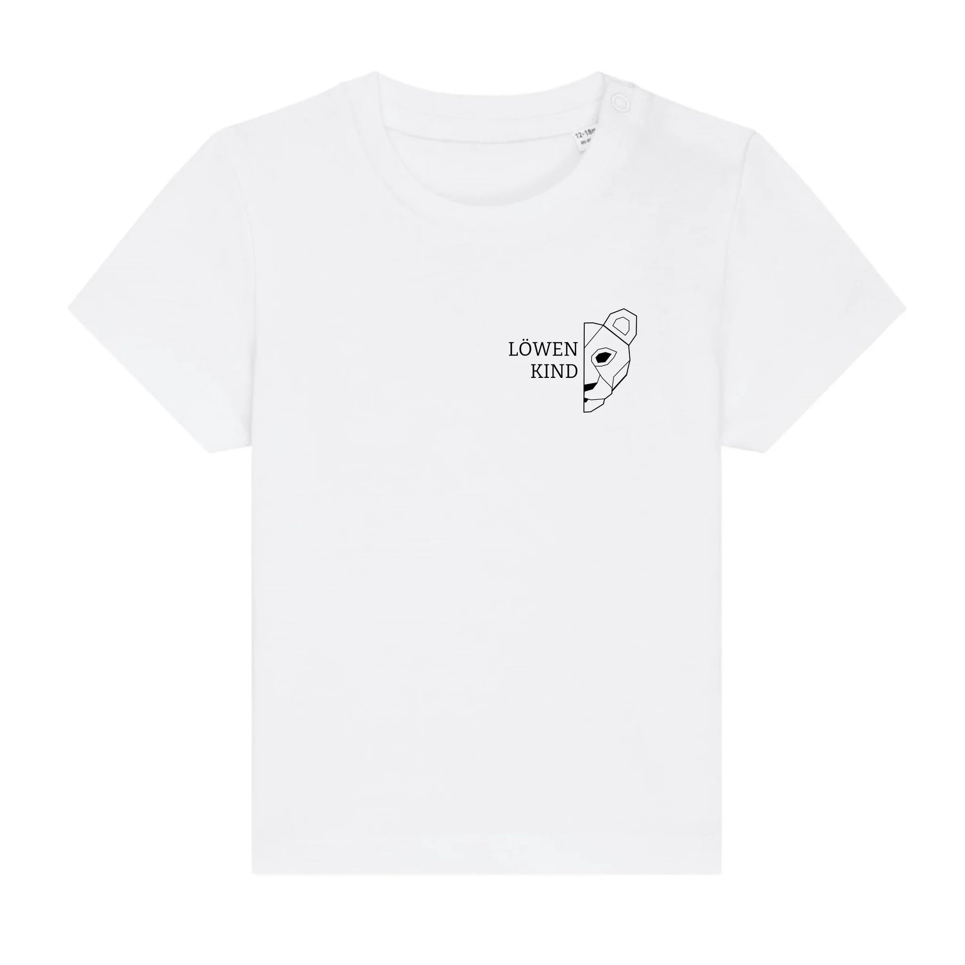 Löwen Baby Brusttasche - Bio Baby Shirt *personalisierbar (ohne Namen)* Baby Creator T-Shirt ST ST NEU White