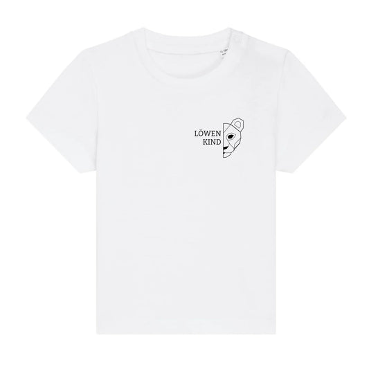 Löwen Baby Brusttasche - Bio Baby Shirt *personalisierbar (ohne Namen)* Baby Creator T-Shirt ST ST NEU White