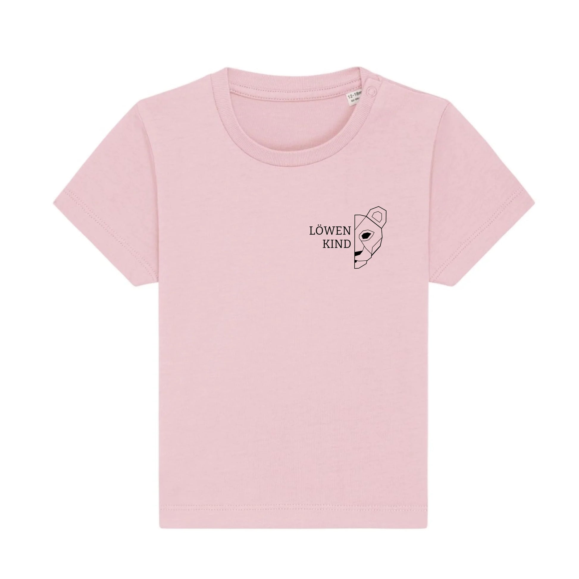 Löwen Baby Brusttasche - Bio Baby Shirt *personalisierbar (ohne Namen)* Baby Creator T-Shirt ST ST NEU Cotton-Pink