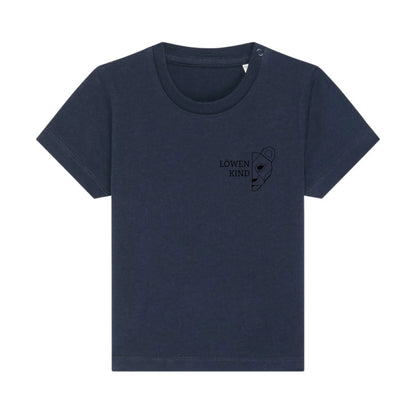 Löwen Baby Brusttasche - Bio Baby Shirt *personalisierbar (ohne Namen)* Baby Creator T-Shirt ST ST NEU French-Navy