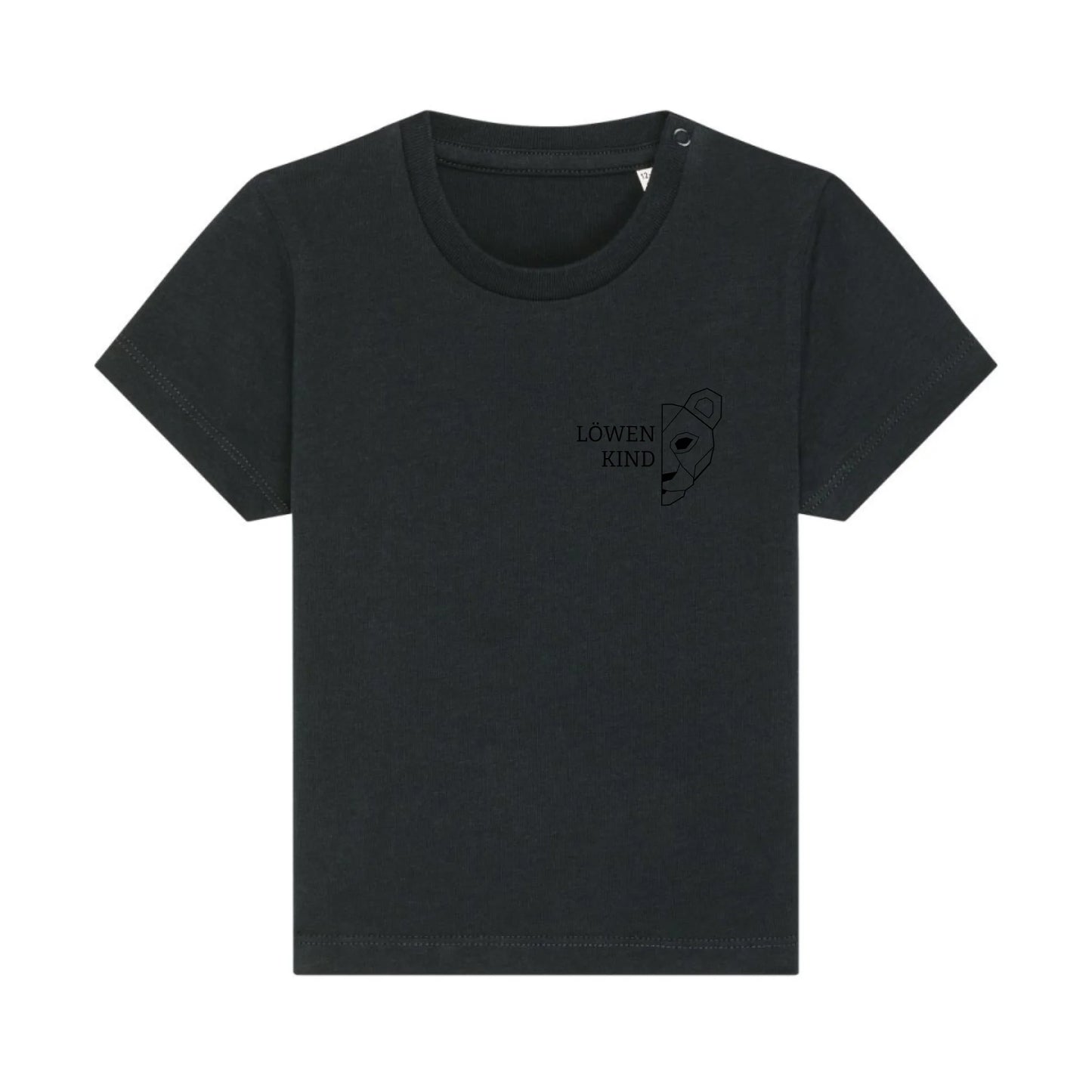 Löwen Baby Brusttasche - Bio Baby Shirt *personalisierbar (ohne Namen)* Baby Creator T-Shirt ST ST NEU Black