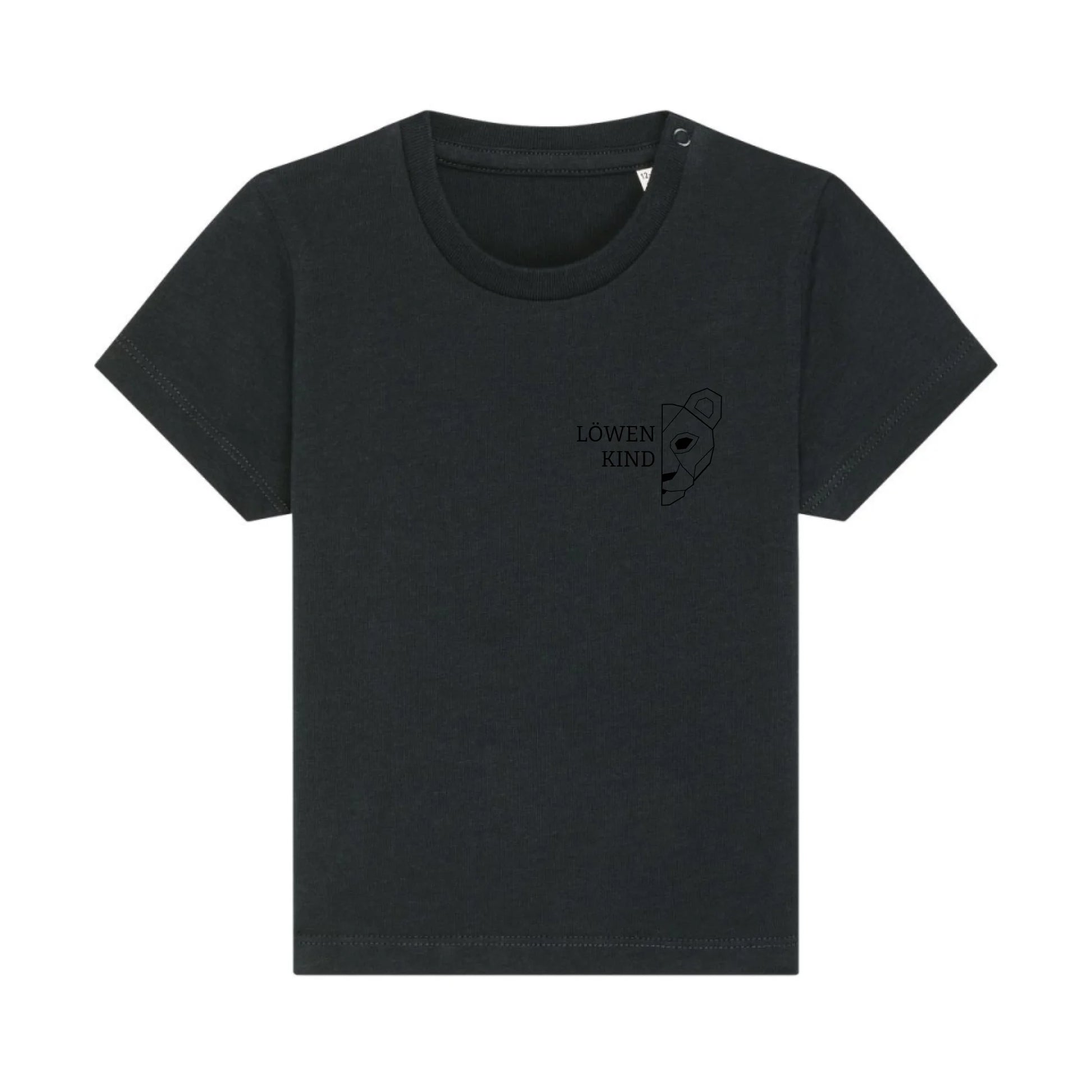 Löwen Baby Brusttasche - Bio Baby Shirt *personalisierbar (ohne Namen)* Baby Creator T-Shirt ST ST NEU Black