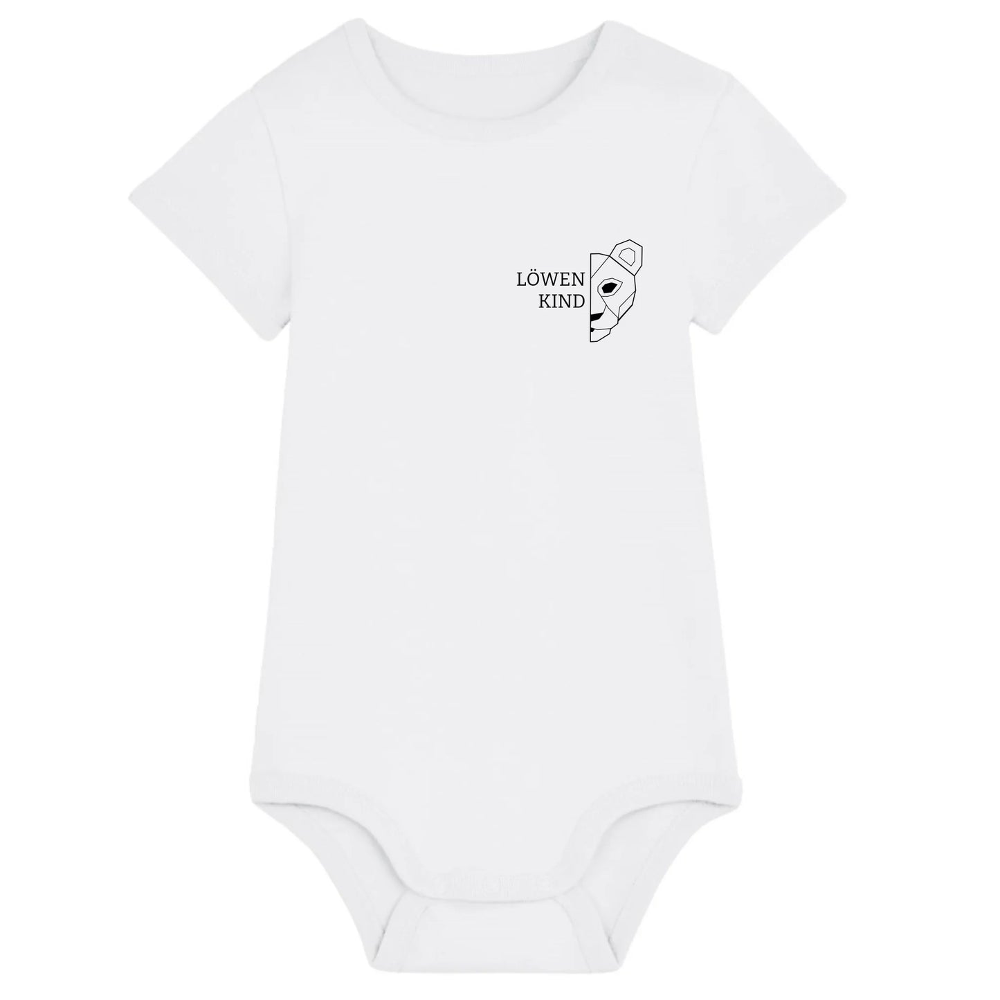 Löwen Baby Brusttasche - Bio Baby Body *personalisierbar (ohne Namen)*